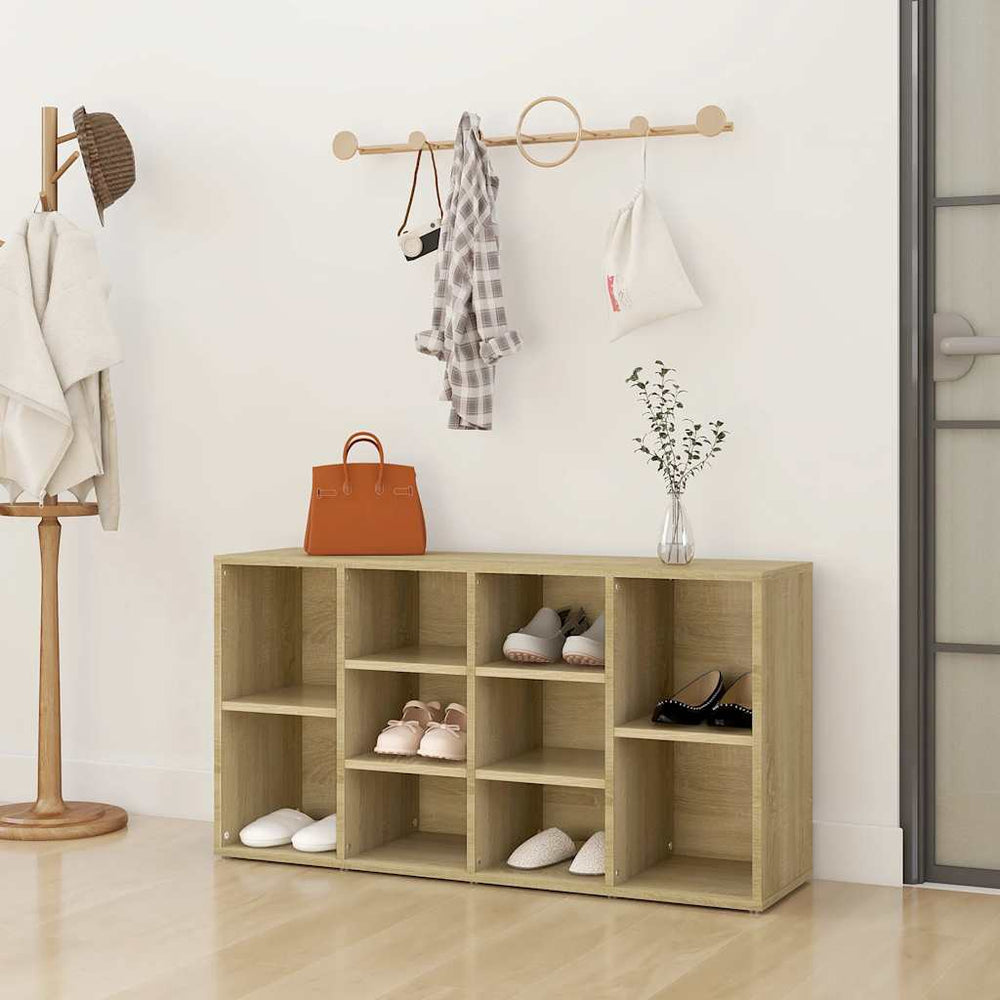 Shoe bench, Sonoma oak, 103x30x55cm, engineered wood
