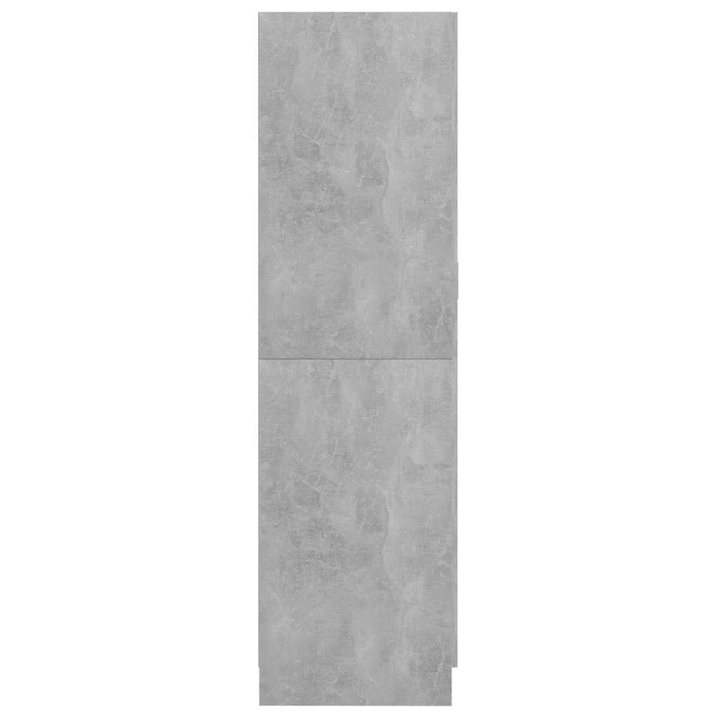 Drabužių spinta, betono, 82,5x51,5x180cm, apdirbta mediena