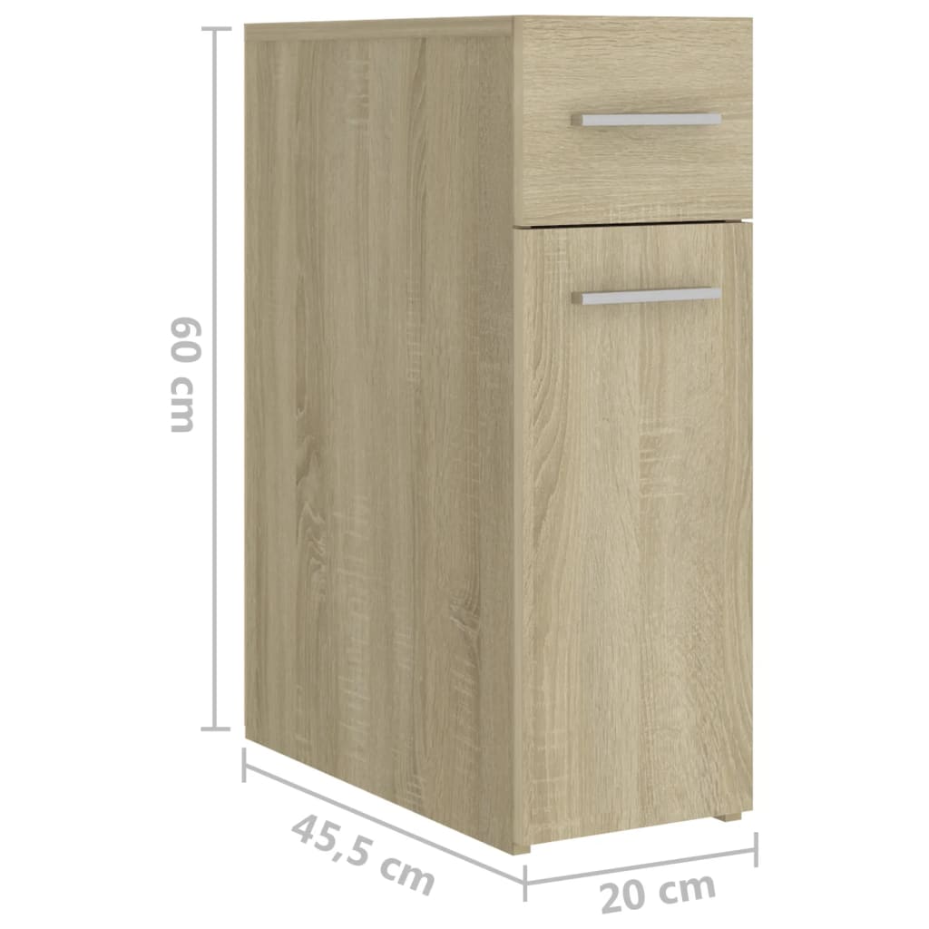 Medicine cabinet, Sonoma oak, 20x45.5x60cm, engineered wood