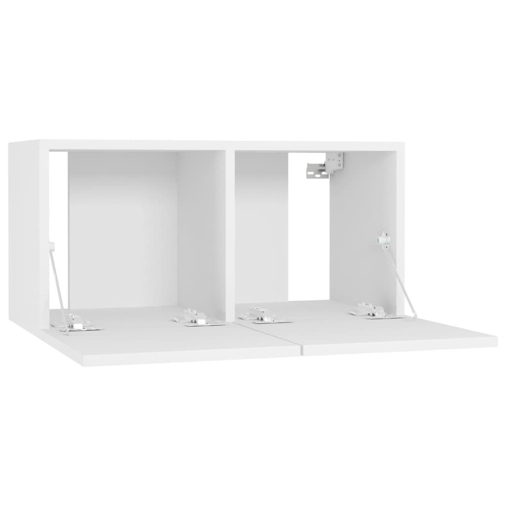 Piekaramie TV skapji, 3 gab., balti, 60x30x30 cm