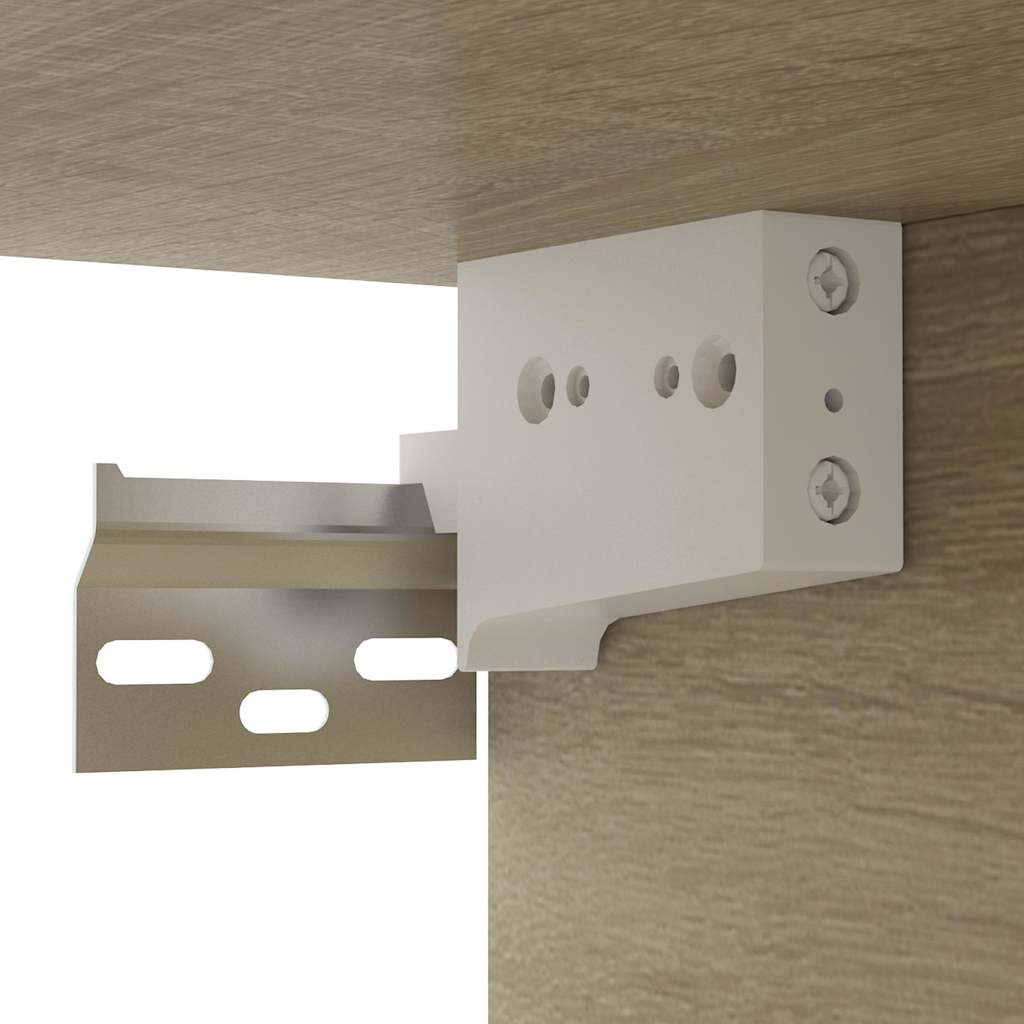 Wall-mounted TV cabinets, 3 pcs, oak, 60x30x30cm
