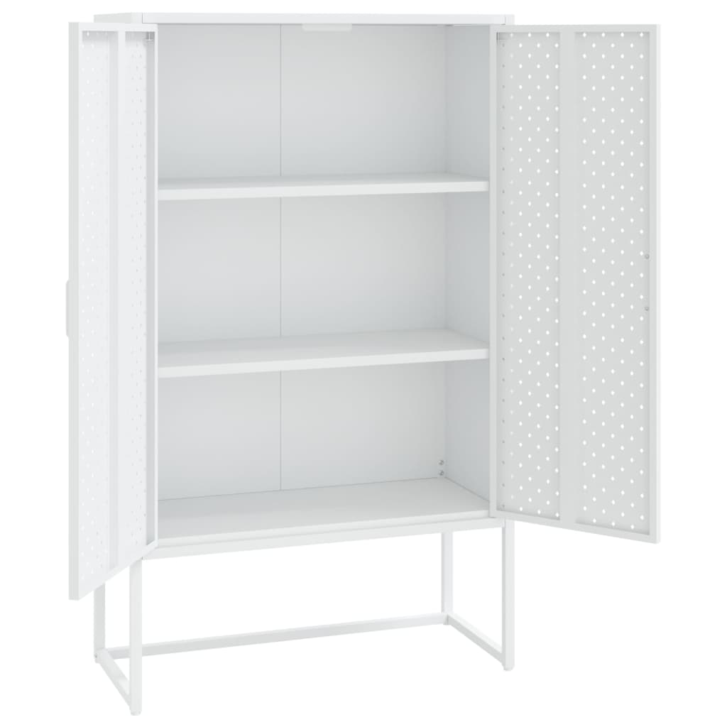 Aukšta spintelė, baltos spalvos, 80x35x135cm, plienas