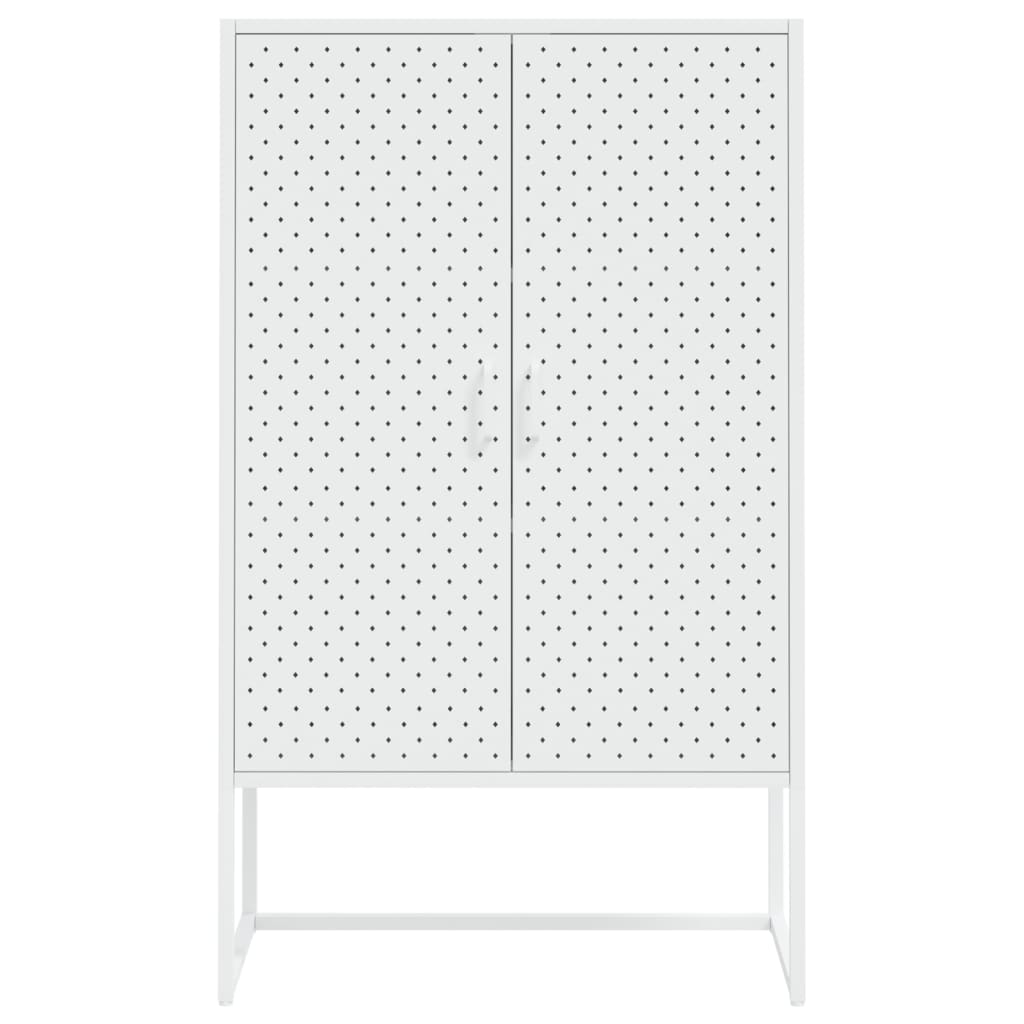 Aukšta spintelė, baltos spalvos, 80x35x135cm, plienas