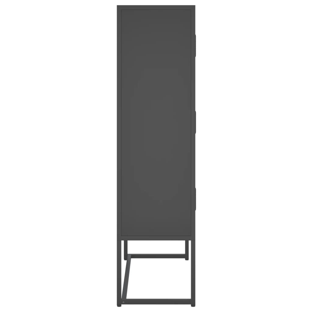 Aukšta spintelė, antracito spalvos, 80x35x135cm, plienas