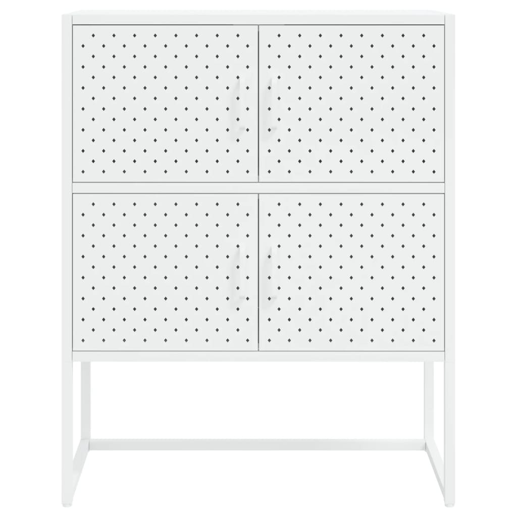 Aukšta spintelė, baltos spalvos, 80x35x100cm, plienas