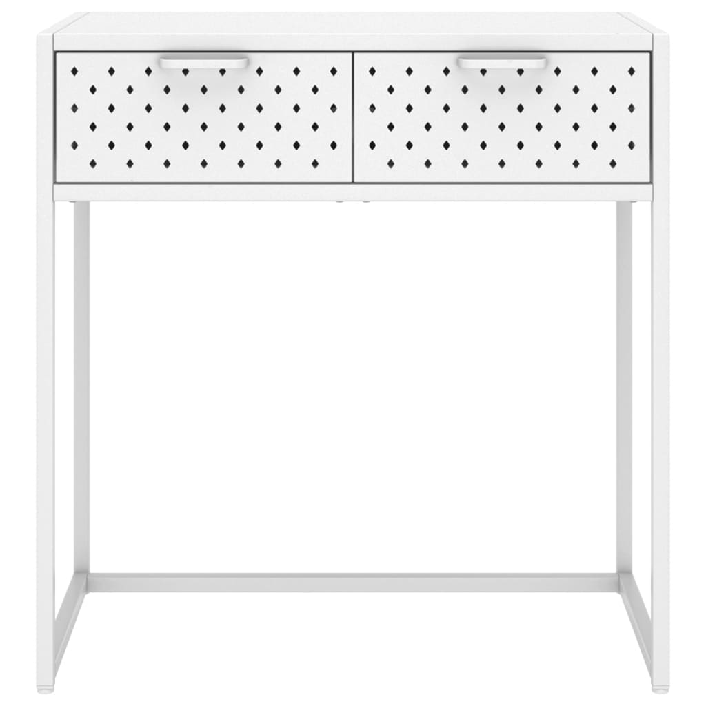 Konsolinis staliukas, baltos spalvos, 72x35x75cm, plienas