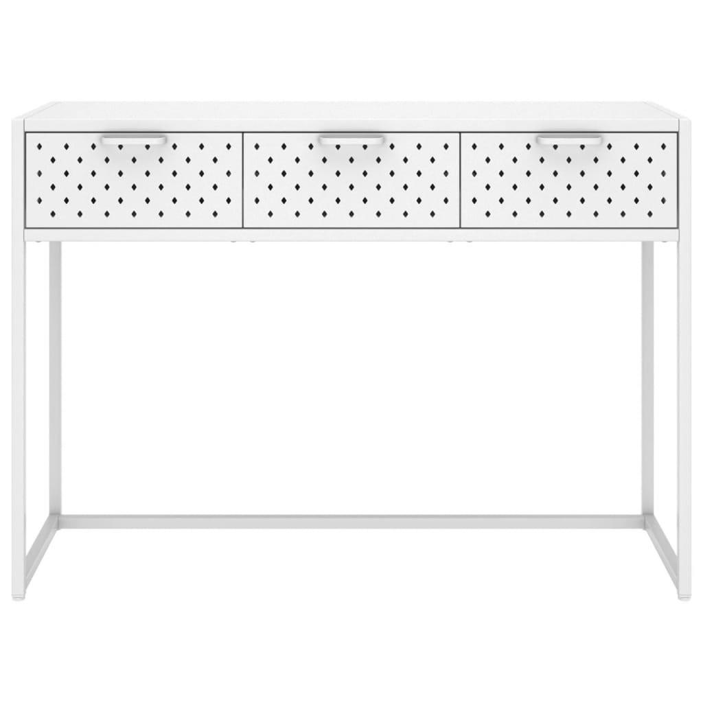 Konsolinis staliukas, baltos spalvos, 106x35x75cm, plienas
