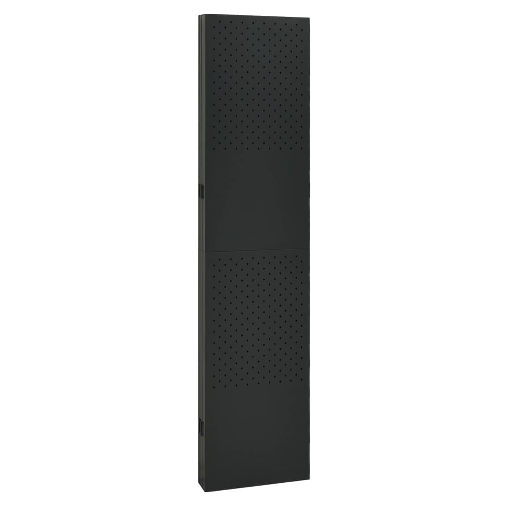 Room Divider, 5-Panel, Black, 200x180cm, Steel