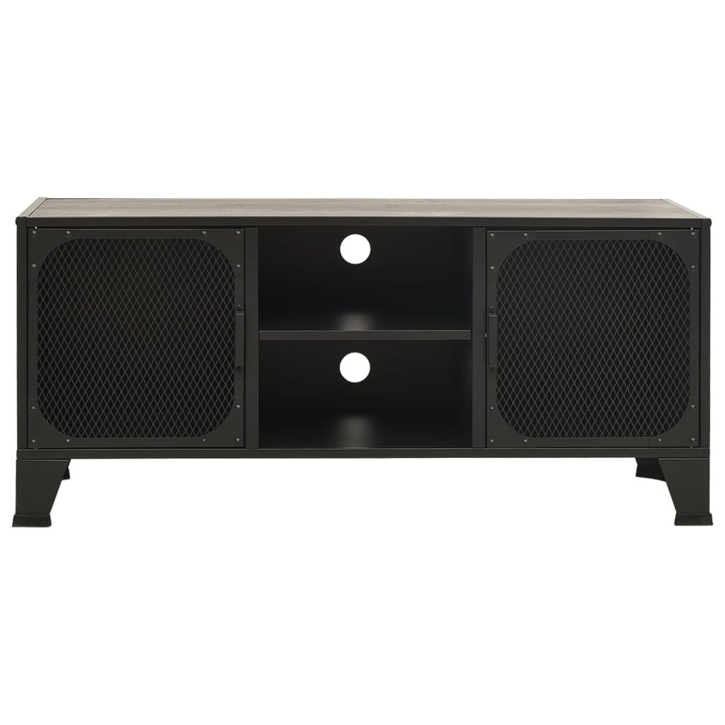 Televizora skapītis, pelēks, 105x36x47cm, metāls un MDF
