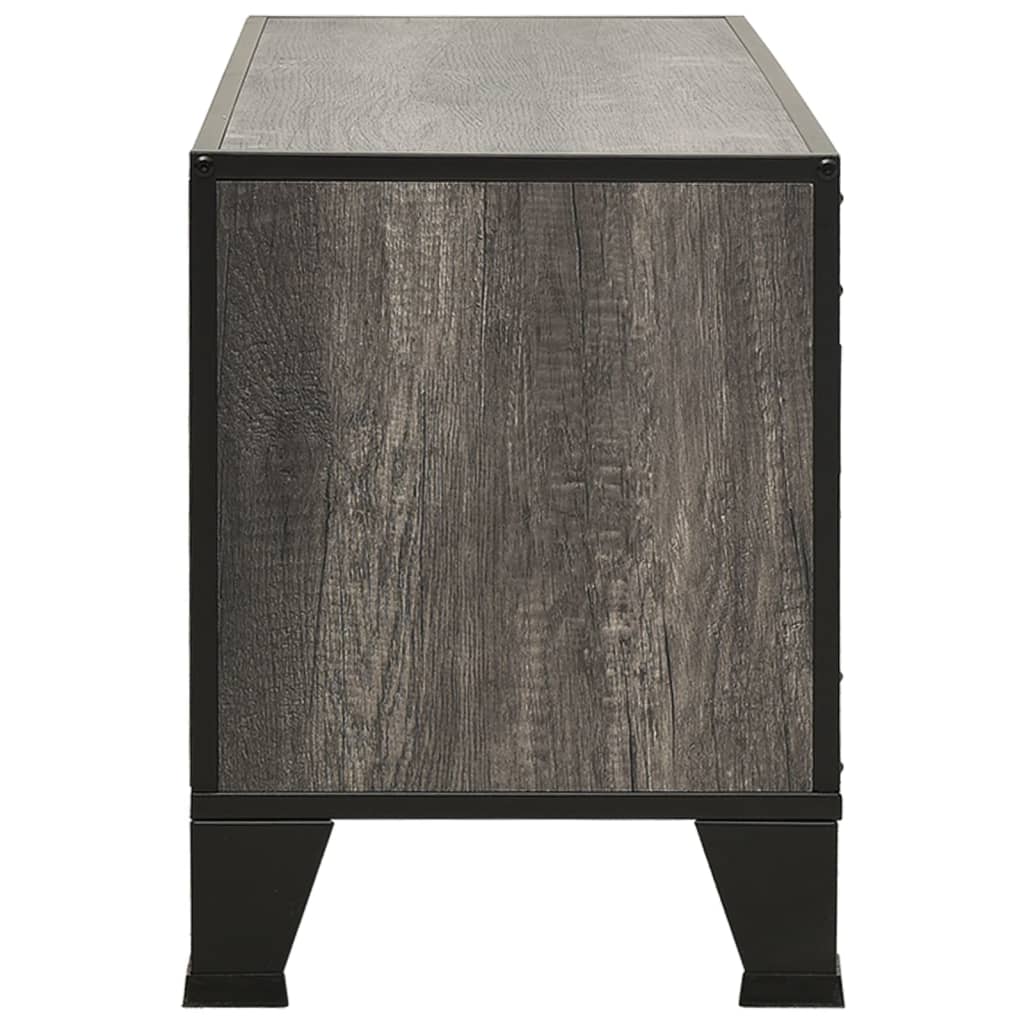 Televizora skapītis, pelēks, 105x36x47cm, metāls un MDF