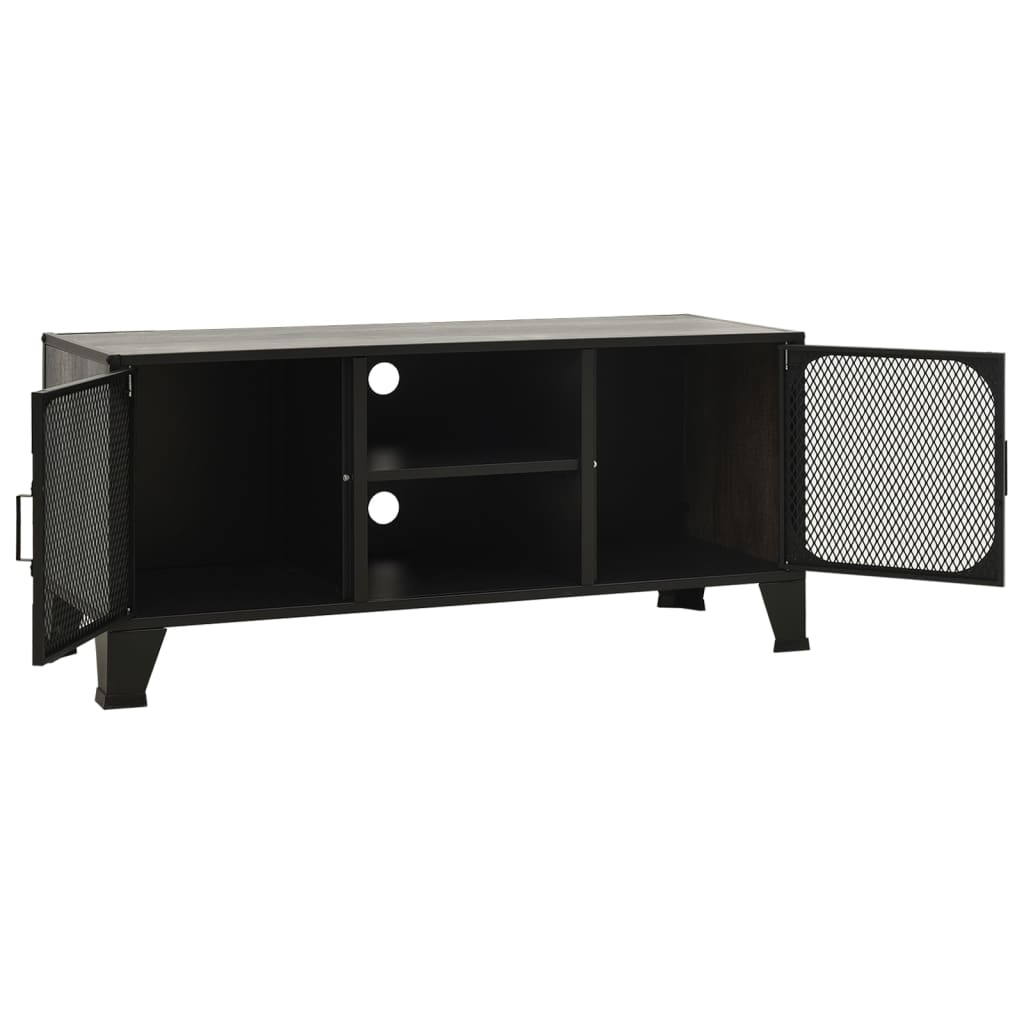 Televizora skapītis, pelēks, 105x36x47cm, metāls un MDF