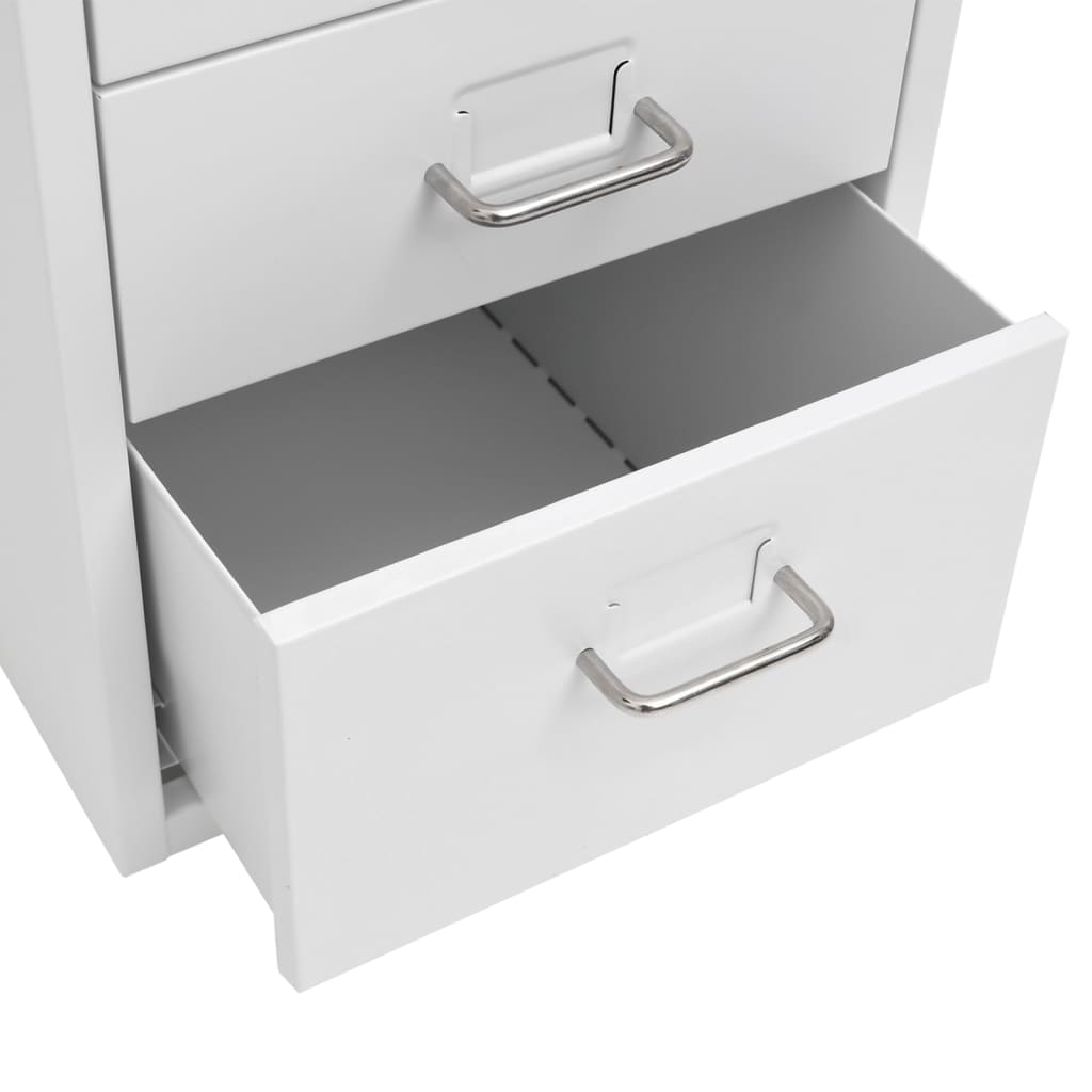 Mobile filing cabinet, grey, 28x41x69cm, metal