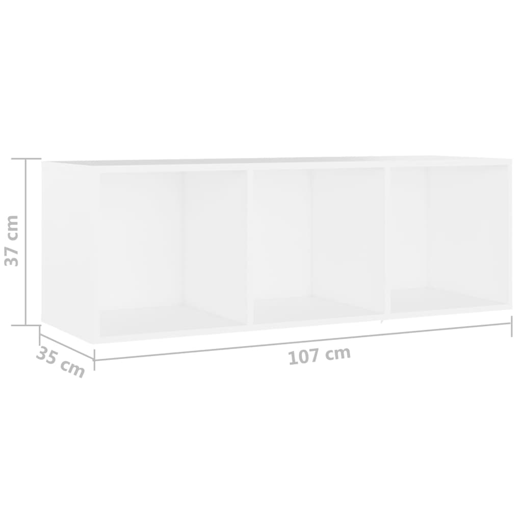 TV galdiņi, 2 gab., balti, 107x35x37cm, skaidu plāksne