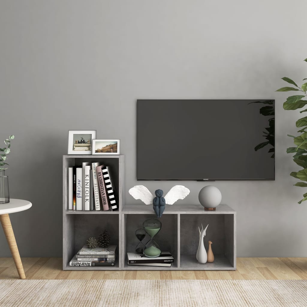 TV galdiņi, 2 gab., betona, 72x35x36,5cm, koks