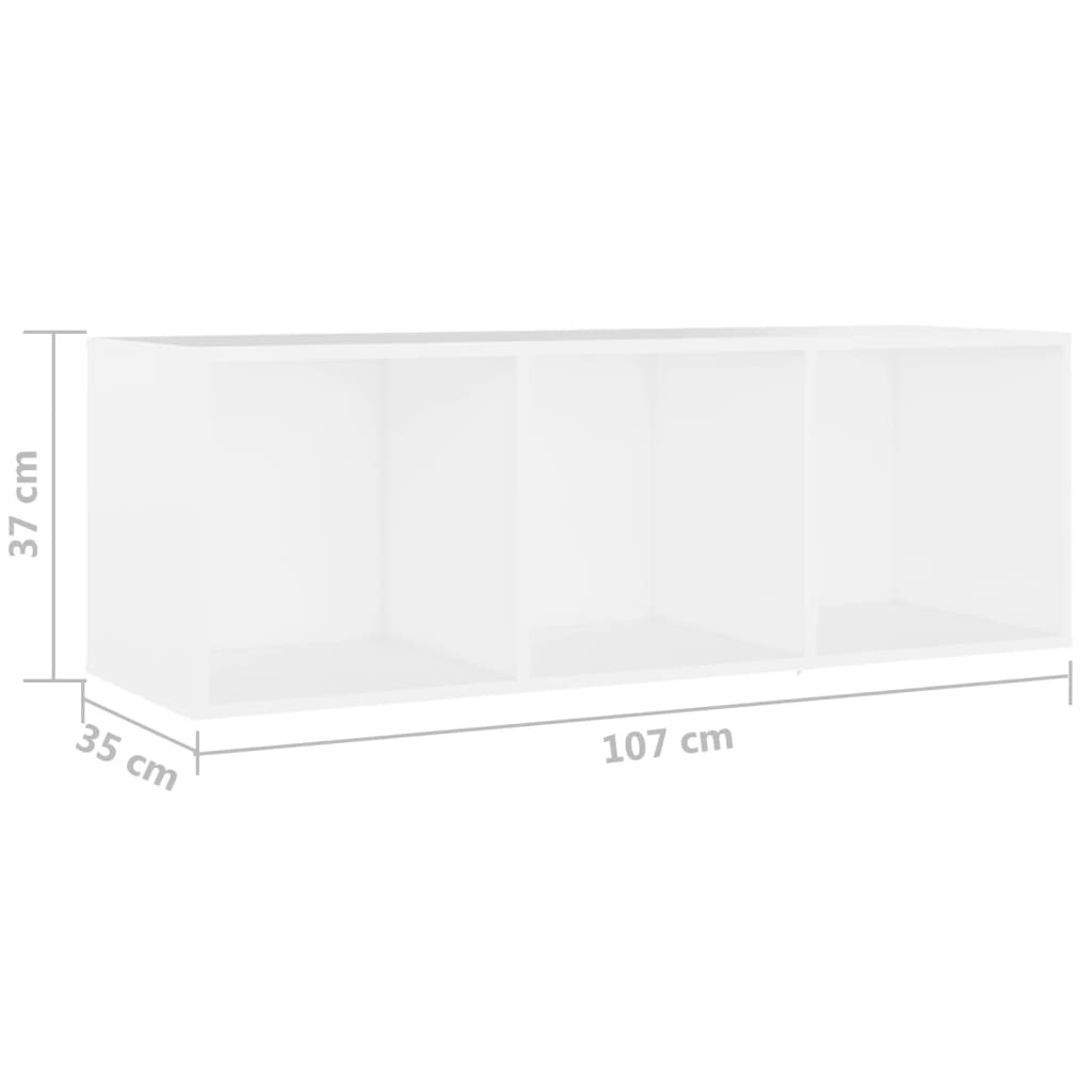TV skapīši, 3 gab., balti, 107x35x37cm, MDF