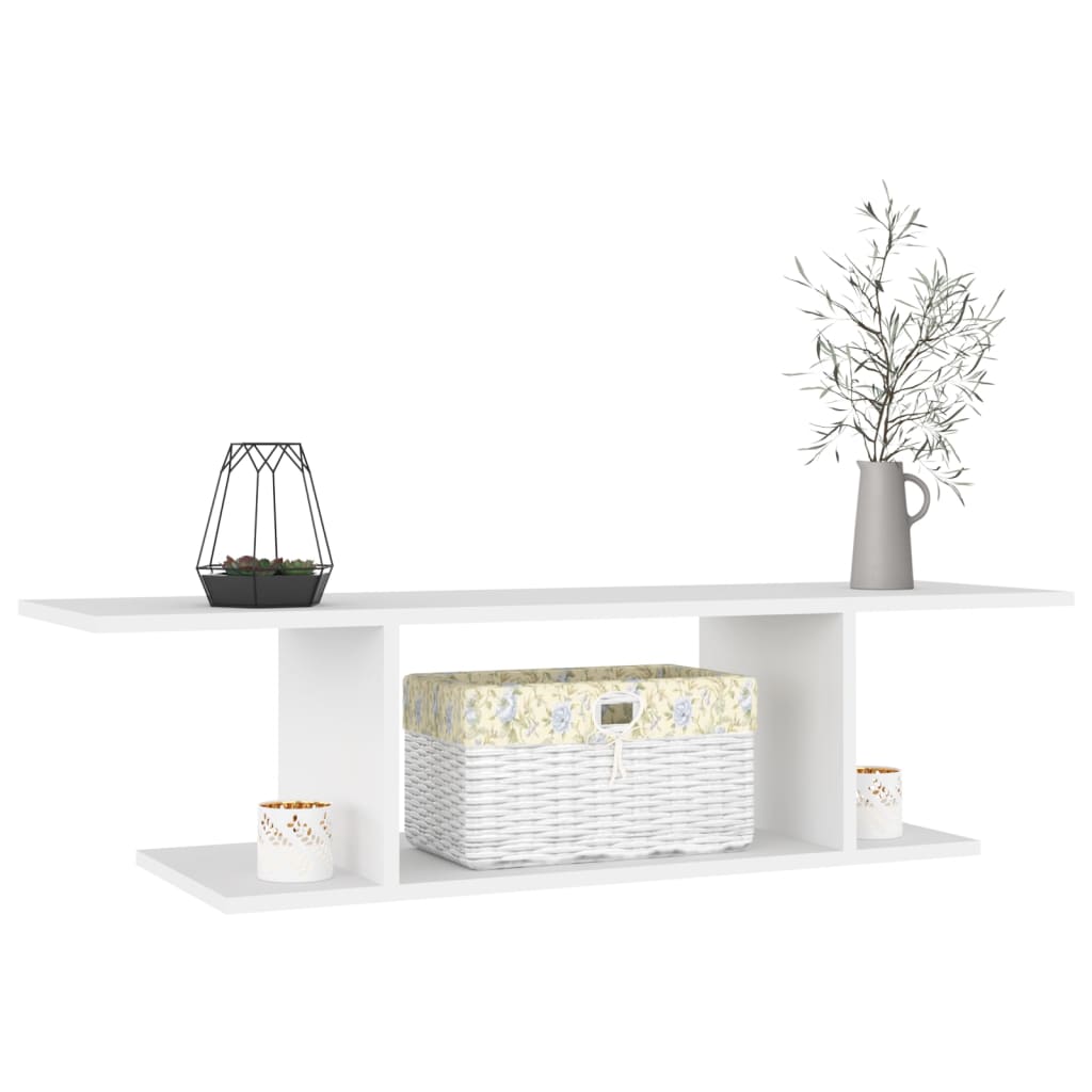 Wall-mounted TV cabinet, white, 103x30x26.5cm