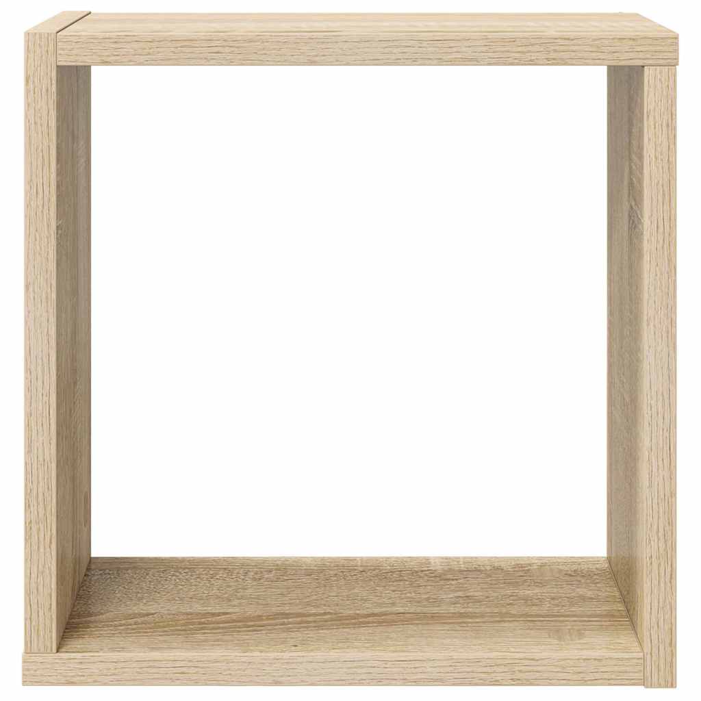 Sieninės lentynos, 2vnt., ąžuolo, 30x15x30cm, kubo formos