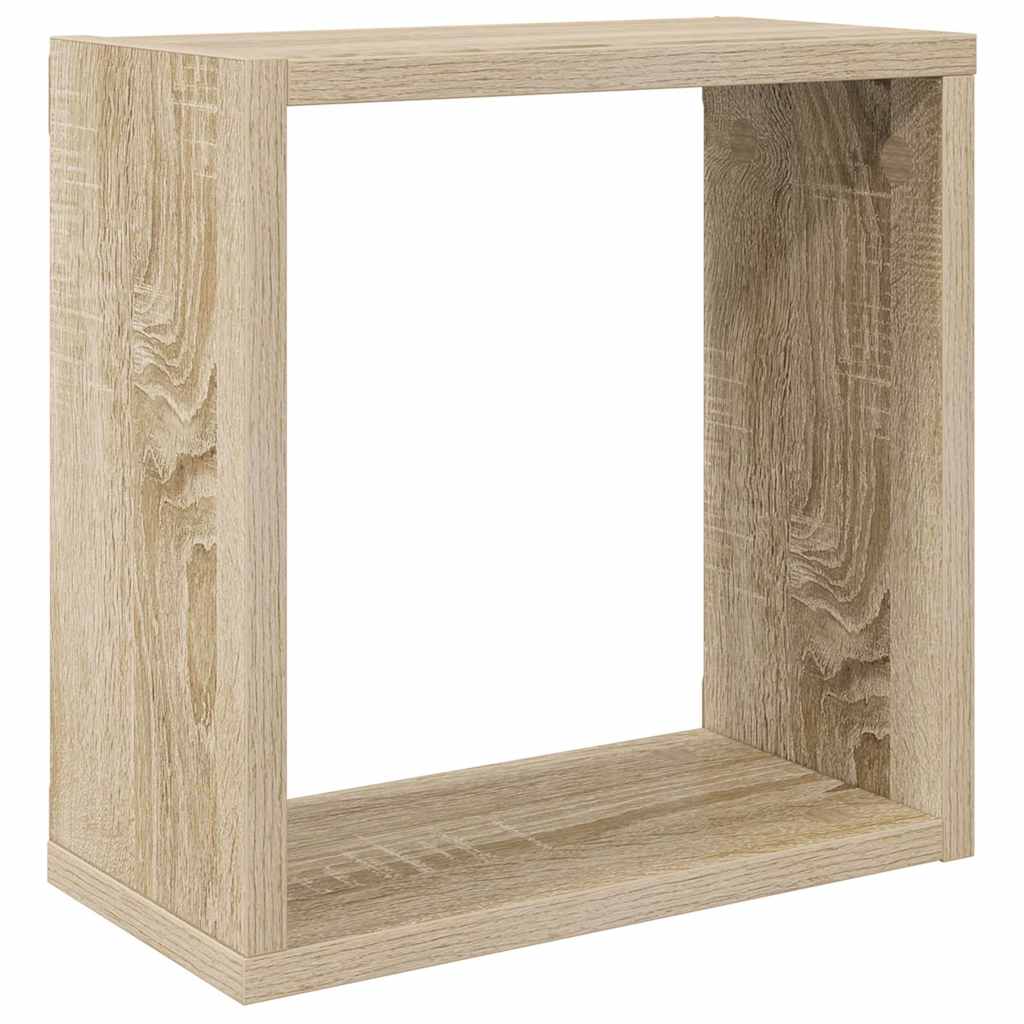 Sieninės lentynos, 4vnt., ąžuolo, 30x15x30cm, kubo formos