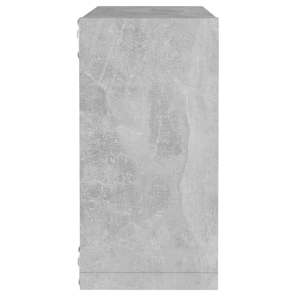 Sieninės lentynos, 4vnt., pilkos, 30x15x30cm, kubo formos