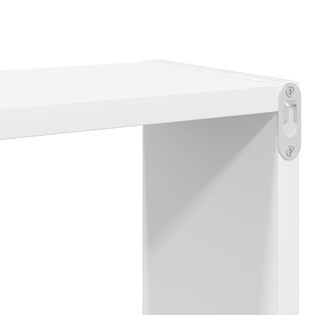 Wall shelves, 2 pcs., white, 26x15x26cm, cube-shaped