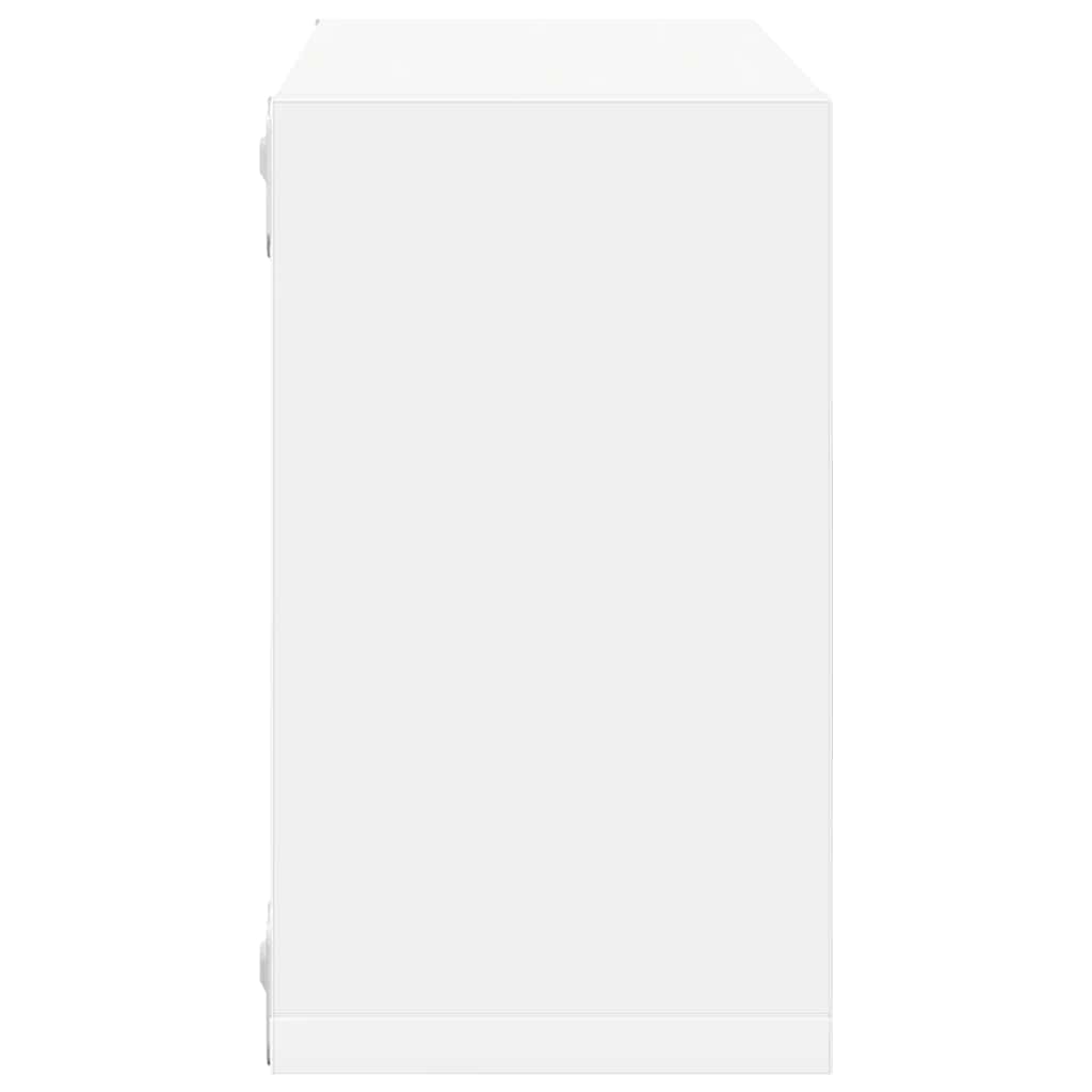 Sieninės lentynos, 4vnt., baltos, 26x15x26cm, kubo formos