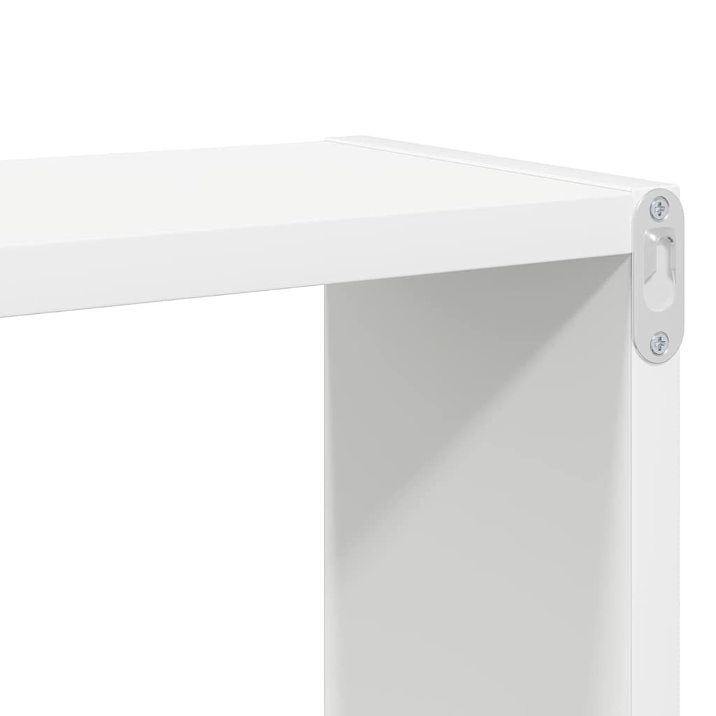 Sieninės lentynos, 4vnt., baltos, 26x15x26cm, kubo formos