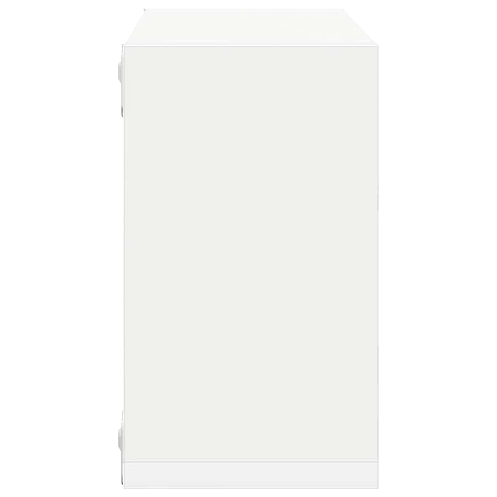 Sieninės lentynos, 6vnt., baltos, 26x15x26cm, kubo formos