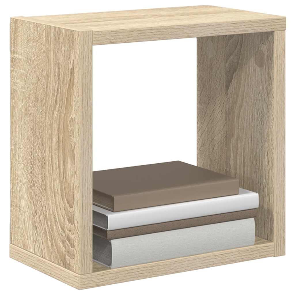 Sieninės lentynos, 2vnt., ąžuolo, 26x15x26cm, kubo formos