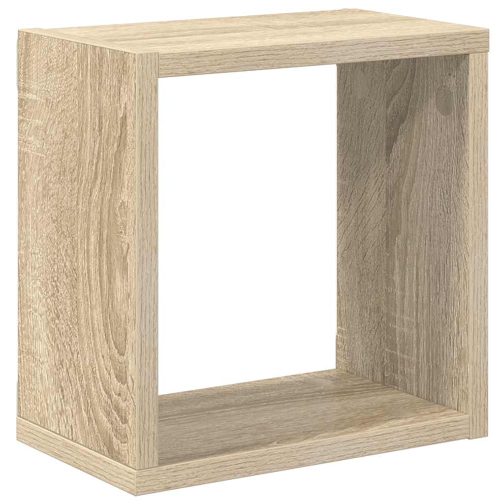Sieninės lentynos, 2vnt., ąžuolo, 26x15x26cm, kubo formos