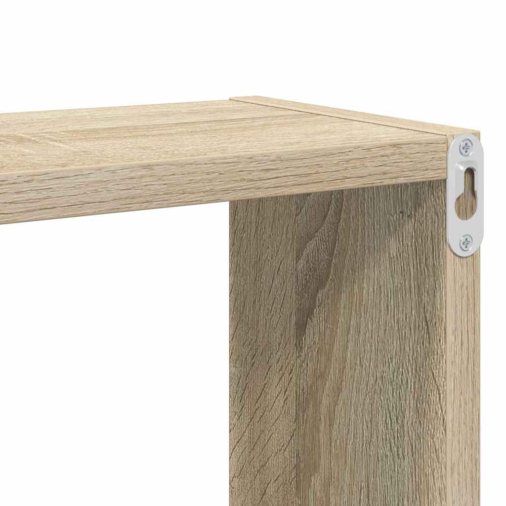 Sieninės lentynos, 2vnt., ąžuolo, 26x15x26cm, kubo formos
