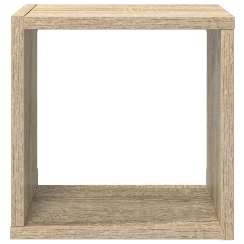 Sieninės lentynos, 4vnt., ąžuolo, 26x15x26cm, kubo formos