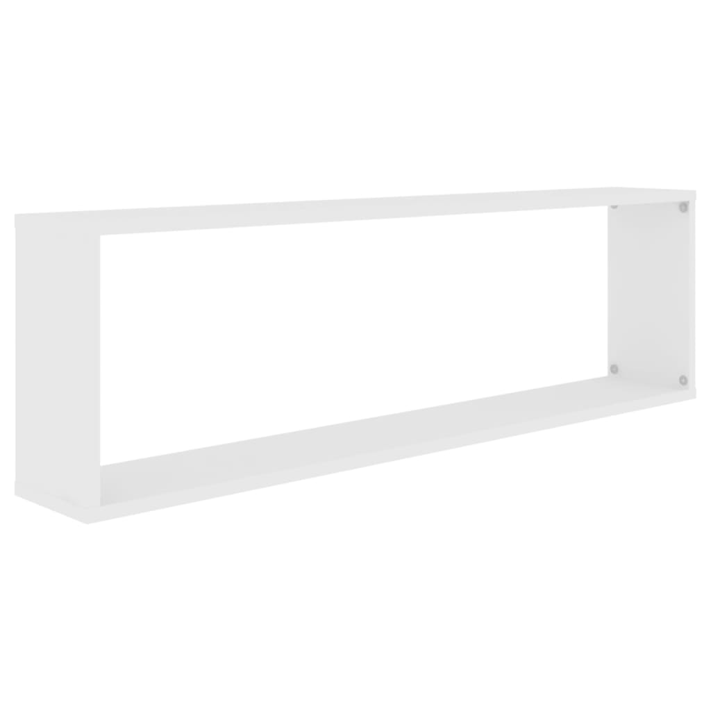 Wall shelves, 2 pcs., white, 100x15x30cm, engineered wood