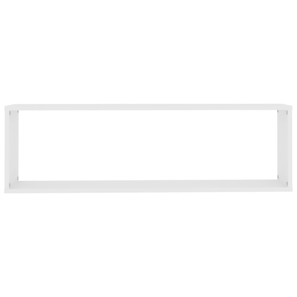 Wall shelves, 2 pcs., white, 100x15x30cm, engineered wood