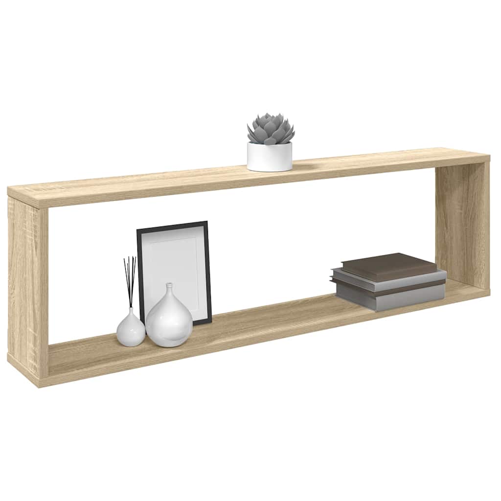 Wall shelves, 4 pcs., oak, 100x15x30cm, finished wood