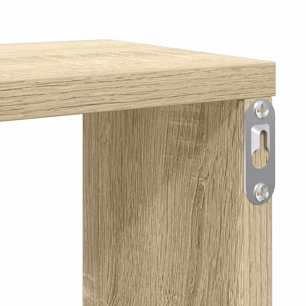 Wall shelves, 4 pcs., oak, 100x15x30cm, finished wood