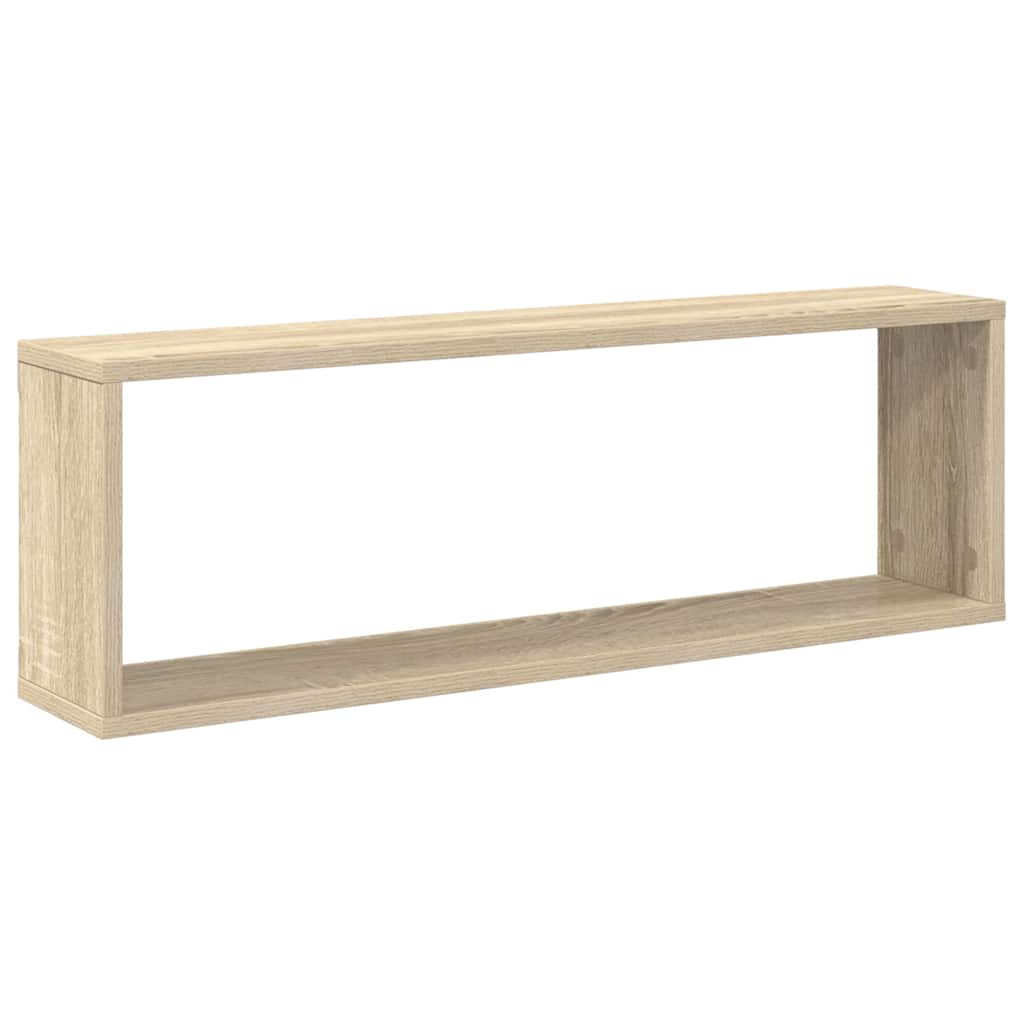 Wall shelves, 2 pcs., oak, 80x15x26.5cm, wood