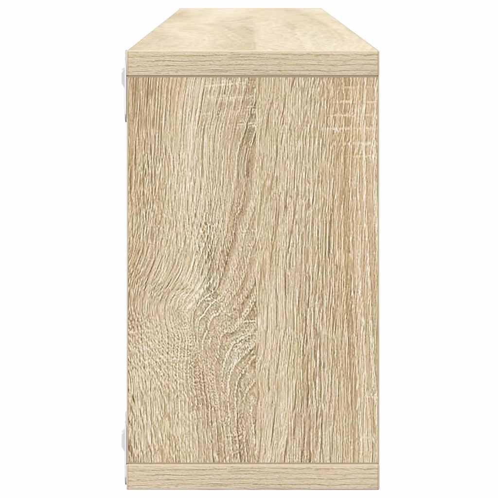 Wall shelves, 2 pcs., oak, 80x15x26.5cm, wood
