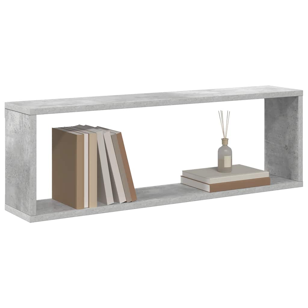 Sieninės lentynos, 4vnt., betono, 80x15x26,5cm, mediena