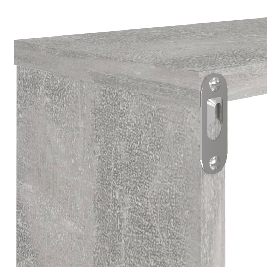 Sieninės lentynos, 4vnt., betono, 80x15x26,5cm, mediena