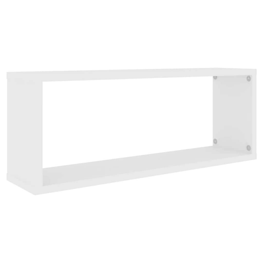 Wall shelves, 6 pcs., white, 60x15x23 cm, engineered wood
