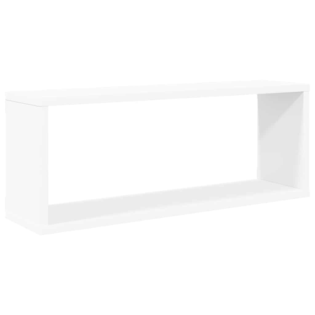 Wall shelves, 6 pcs., white, 60x15x23 cm, engineered wood