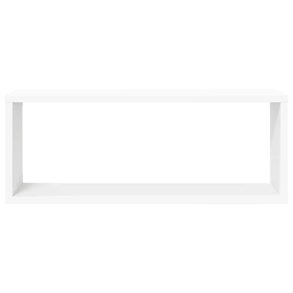 Wall shelves, 6 pcs., white, 60x15x23 cm, engineered wood