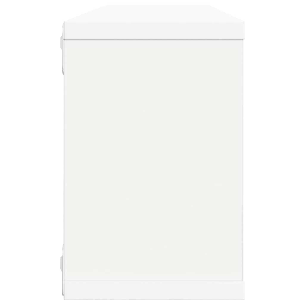 Wall shelves, 6 pcs., white, 60x15x23 cm, engineered wood