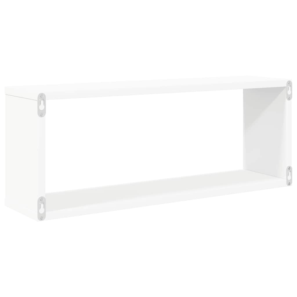 Wall shelves, 6 pcs., white, 60x15x23 cm, engineered wood