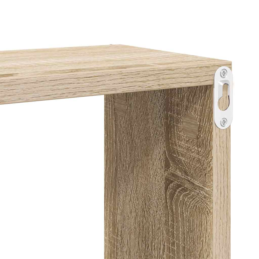 Sieninės lentynos, 4vnt., ąžuolo, 60x15x23cm, apdirbta mediena