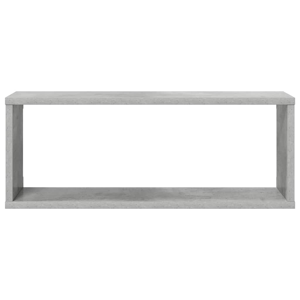 Sieninės lentynos, 4vnt., betono, 60x15x23cm, apdirbta mediena