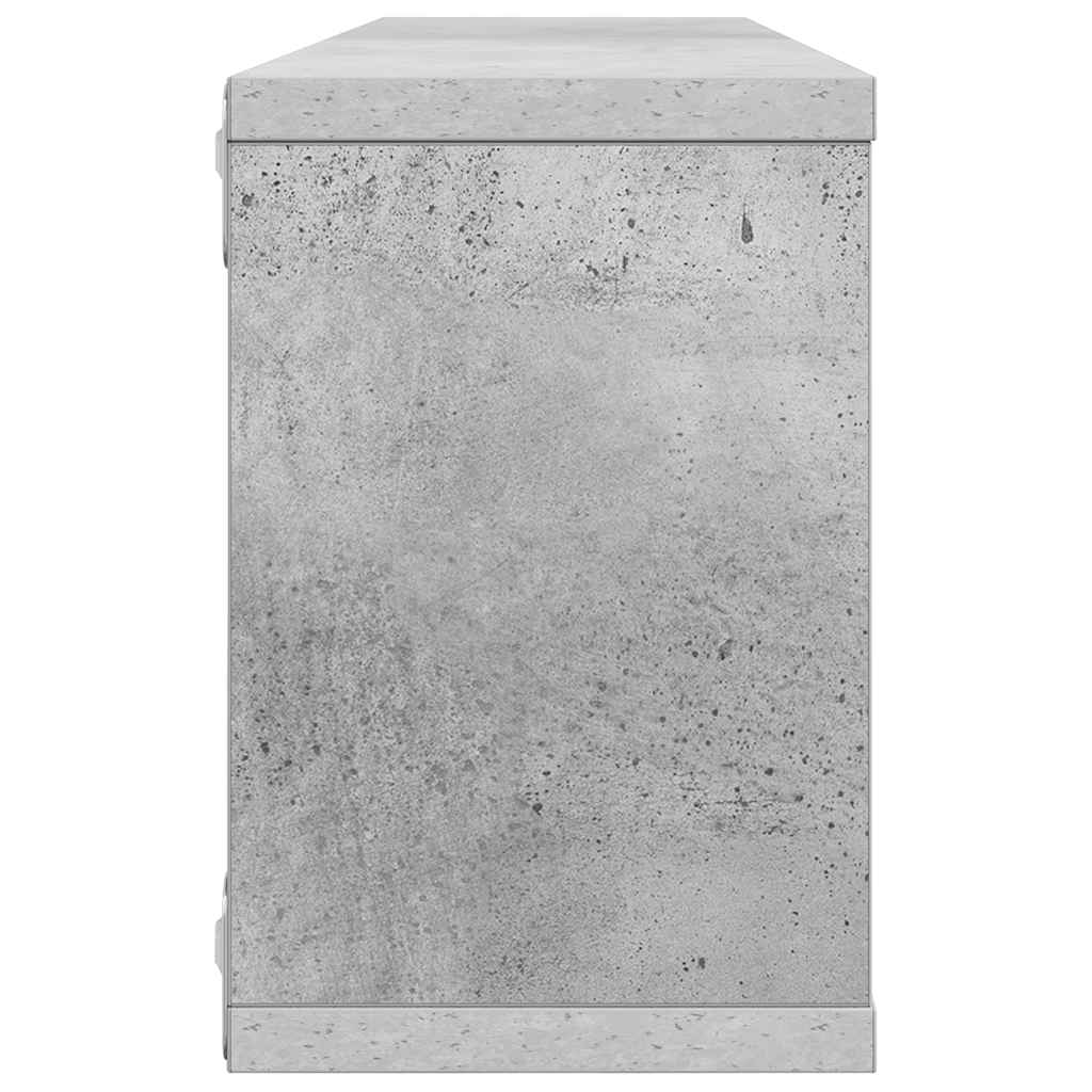 Sienas plaukti, 4 gab., betons, 60x15x23cm, apstrādāta koksne
