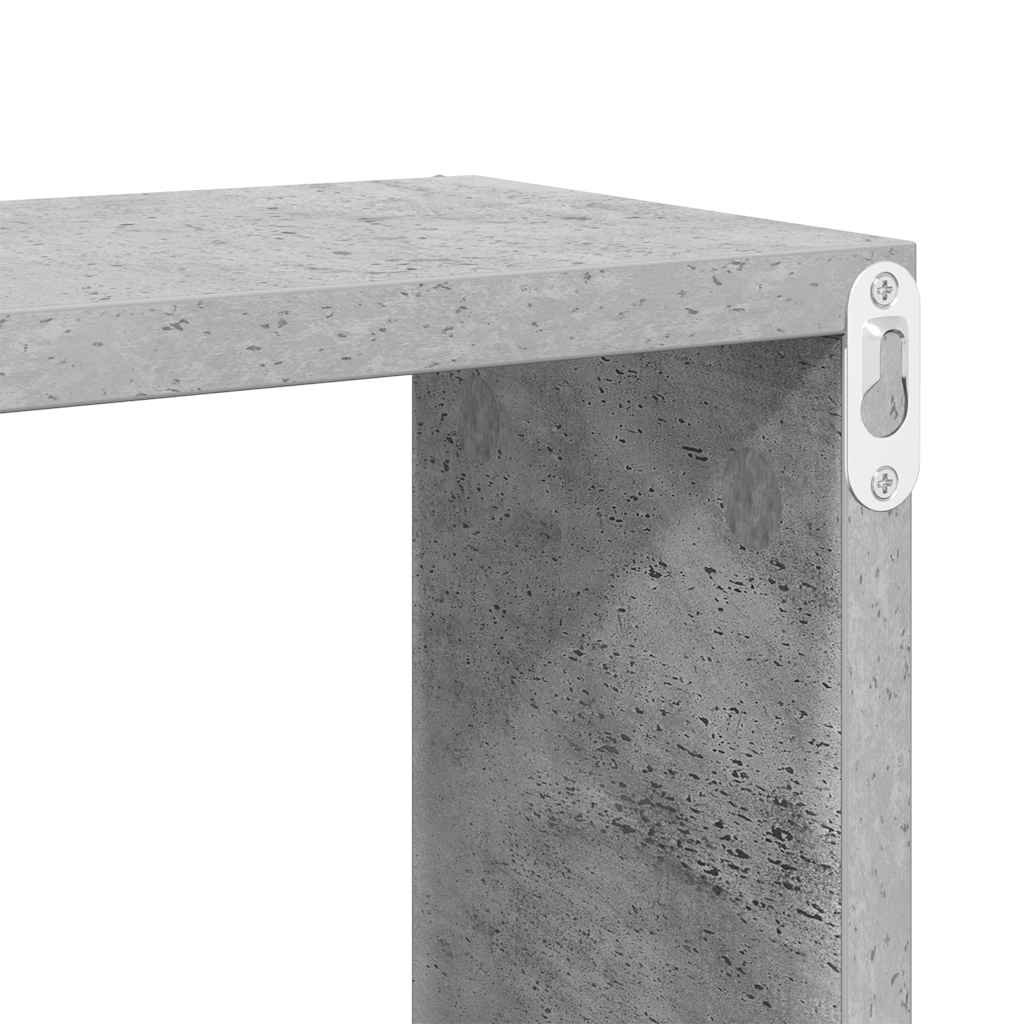 Sienas plaukti, 4 gab., betons, 60x15x23cm, apstrādāta koksne