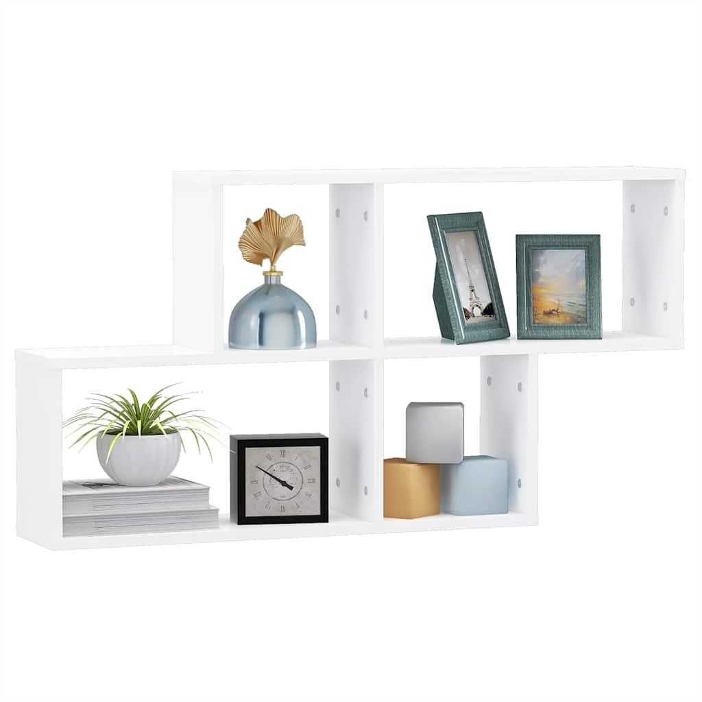 Wall shelf, white, 100x18x53cm, engineered wood