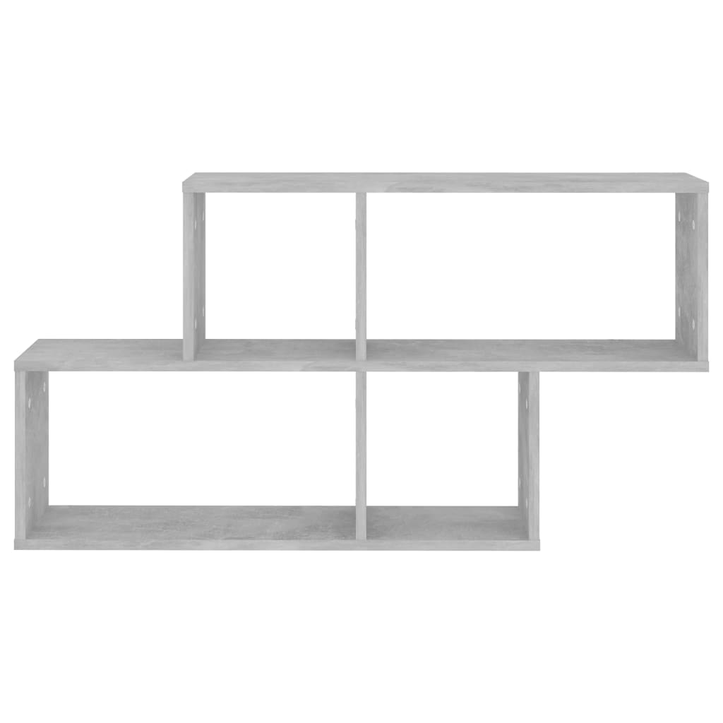 Wall shelf, concrete grey, 100x18x53cm, wood